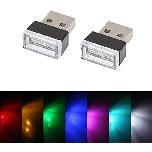 uxcell イルミライト 車用 usb ledライト 車 イルミネーション 室内ライト 雰囲気 2個入り ブルー