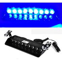 Ranzek 9 LEDフロントライト警告灯9W 12Vダッシュボードインテリアカートラック緊急ストロボフラッシュライト(青)