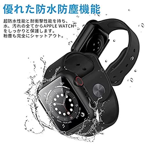 TALENANA Apple Watch 用 防水ケース series6/SE/5/4 40mm アップルウォッチ保護カバー ガラスフィルム 一体型 防水 防塵 PC素材 タッチ感良好 アップルウォッチ 用 カバー