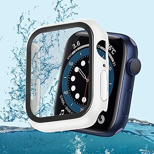 【2021防水ケース】OJBSEN Apple Watch SE/Series6/5/4 44mm 用ケース iWatch 防水ケース 薄型フィルム 全面保護カバー 日本旭硝子材 PCフレーム 一体型 カバー 耐衝撃 ...