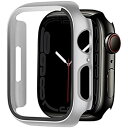 ANYOI Apple Watch 用ケース 41mm 45mm ガラスフィルム 一体型 apple watch 用 カバー アップルウォッチ ケース Apple Watch Series 7 41mm対応 シルバー