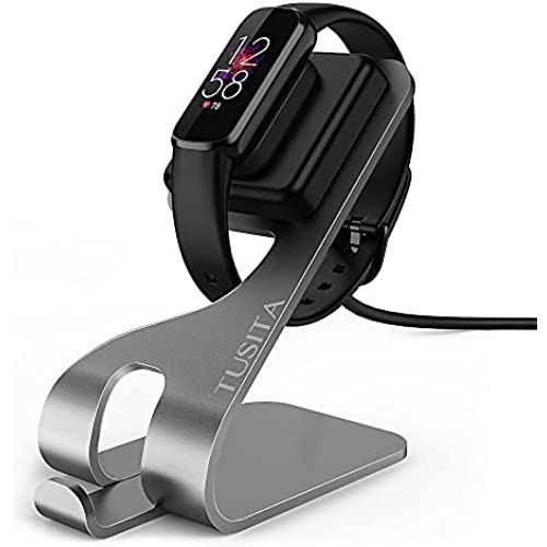 フィットビット スマートウォッチ（売れ筋ランキング） TUSITA 対応 フィットビット 充電スタンド Fitbit Charge 5, Luxe 充電器 - 5ft 150cm 充電ケーブル - USB アルミニウム 充電ドック- スマートウォッチアクセサリ