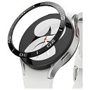 【Ringke】Samsung Galaxy Watch 4 44mm ケース ステンレス製 バンパー カスタム 保護 フレーム 簡単取り付け メタリック 超薄型 カバー 変色防止 ギャラクシーウォッチ4 ケース Black (44-02)