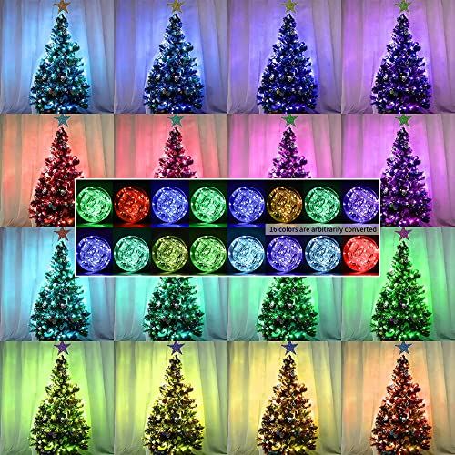 10M LEDイルミネーションライト ウォームホワイト 16色ジュエリーライト 100球 高輝度 大きいLED素子 USB電源+電池式 多機能リモコン 屋外 室内 ガーデンライト 正月 クリスマス 飾り ストリングライト 10M-RGB