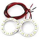 uxcell イカリング イクラリング カーライト ヘッドライトランプ LEDリングランプ エンジェルアイズヘッドライト 12 1210 SMD ホワイト 12V 2個