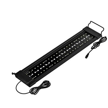 水槽ライト アクアリウム LEDライト 水槽用照明 LED 魚ライト 55-70cm 18W 水槽対応 4色LED 水草育成 熱帯魚 観賞魚飼育 超薄い 超軽量 省エネ 淡水＆海水両用 極薄熱帯魚水草飼育栽培水槽装飾 ... 幅55-70cm水槽対応/リモコン付きで、調色・調光機能あり