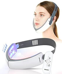 美顔器 小? リフトアップ トレーニング フェイスケア 美容器 V? 自宅エステ リモコン USB充電式 男女兼用