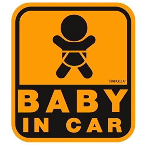 楽天WES STOREナポレックス 車用 サイン セーフティーサイン BABY IN CAR ステッカータイプ（外貼り） 損害保険付 SF-26