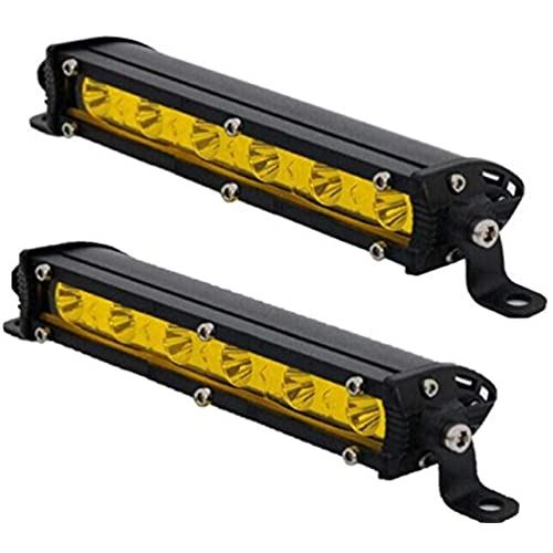 SakaSK デイライト LED 防水 ワークライト 2個セット ルーフライト ライトバー 作業灯 12v 24v 黄