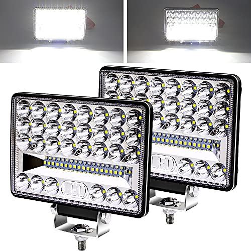 Aoling LED作業灯 12V 24V 完全防水 LEDワークライト コンボビーム 薄型 5インチ ホワイト 作業灯LEDライト 車 四角 補助灯 LED 補助ライト フォグランプ バックライト ヘッドライト 車幅灯 ... 5in白