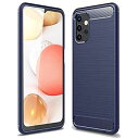 Galaxy A32 5G ケース Galaxy A32 5G SCG08 ケース スマホケース 【Shron】 炭素繊維カバー TPU シリコン ケース 保護バンパー 弾力性付き (濃い青)