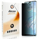 【覗き見防止】P30 Pro ガラスフィルム UV全面吸着,Akcoo P30 Pro (HW-02L) 強化ガラス保護フィルム 9H硬度/指紋認証対応/ケースに干渉せず/タッチ感度/粘着力強い Huawei