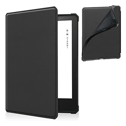 【Lintop】 Amazon Kindle Paperwhite 2021 第11世代 ケース ソフトTPU バックカバー PUレザー蓋 オートスリープ機能…