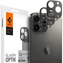 Spigen Glas tR Optik iPhone 13 Pro とiPhone 13 Pro Max 用 カメラフィルム 保護 iPhone13Pro と iPhone13Pro Max 対応 カメラ レンズ グラファイト