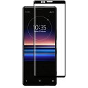 For Xperia 1 ガラスフィルム エクスペリア 1 SO-03L au SOV40 3D曲面 強化ガラス 保護フィルム 最高硬度9H 耐衝撃 貼り付け簡単 全面吸着 指紋防止 気泡防止 飛散防止 ケースと干渉せず ブラック 1