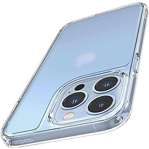 Spigen iPhone13 Pro 用 ケース 半透明 マット感 指紋防止 黄変なし [ ストラップホール付き ] 9H 背面強化ガラス 薄型 TPUバンパー 三層構造 重さ31g 米軍MIL規格 耐衝撃 衝撃吸収 ... マット・クリア