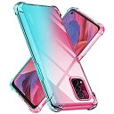 OPPO A54 5G ケース TPU クリア 薄型 軽量シリコン グラデーション色 ケース 耐衝撃 黄変防止 防塵 一体型 人気 携帯カバー (ピンクグリーン)(2)