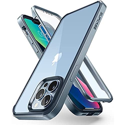 SUPCASE iPhone13Pro ケース 6.1インチ 2021 全面保護 米軍MIL規格取得 耐衝撃 薄型 保護フィルム付き レンズ保護 一体感 密着感 裏面クリア 軽量 ワイヤレス充電可能 iPhone13Pro 6.1 空ブルー