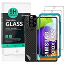 Ibywind ガラスフィルム Samsung Galaxy A52s 5G/A52 5G/4G 用強化 ガラス 保護 フィルム 2枚セット カメラレンズプロテ...