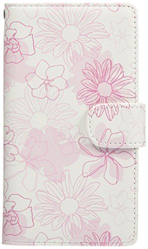 AQUOS sense SH-01K ケース 手帳型 花 ピンク (358) SC-0232-PK/SH-01Kのサムネイル