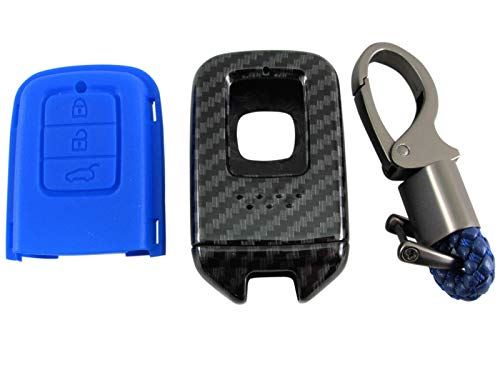 BRIGHTZ シビック FC1 FK7 FK8 カーボン調スマートキーケース 青 【 KEY-CASE-031 】 FC FK C1 K7 K8 1 7 8 Hondaスマートキー 31421