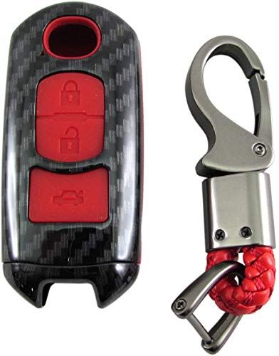 BRIGHTZ MAZDA6ワゴン GJ カーボン調スマートキーケース 赤 【 KEY−CASE−038 】 GJ2AW GJ2FW GJ5FW GJEFW GJ2 GJ5 GJE 2AW 2FW 5FW EFW AWのサムネイル