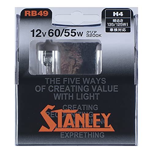 STANLEY [ スタンレー電気 ][ クリアー100 ] H4 レーシングハイパーハロゲンバルブ [ 3200K ] RB49