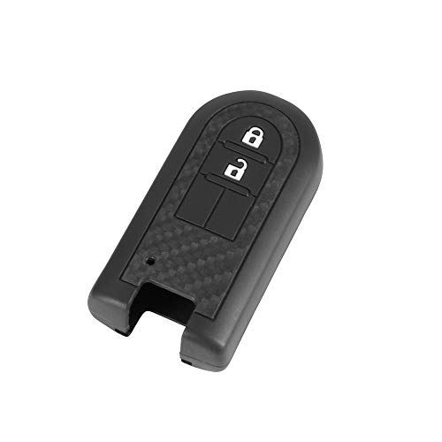 槌屋ヤック キーカバー スマートキーカバー ダイハツ3 カーボン調 シリコーン PZ-793