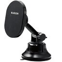 エレコム スマホホルダー 車載 マグネットタイプ 【 iPhone12シリーズ用 】 ゲル吸盤 ブラック P-CARS14BK