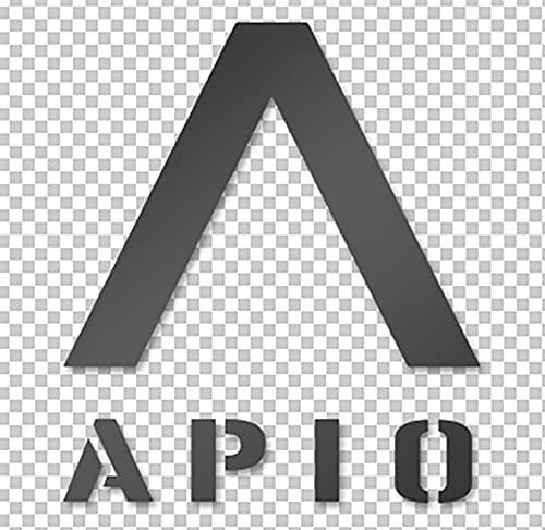 APIO(アピオ)Aマーク カッティングステッカー ガンメタ Lサイズ/1枚