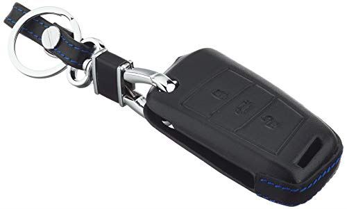 core OBJ レザーキーカバー for Volkswagen 青ステッチ Golf7 GTI / Golf7 R / Golf7.5 GTI / Golf7.5 R用 LE-GT-003