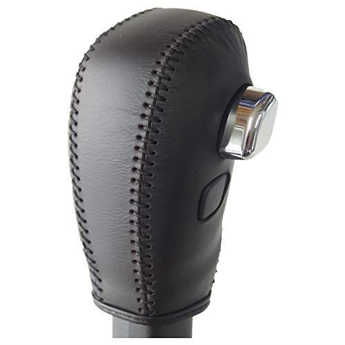 ルークス(B44-48) eKワゴン(B33/36) eKクロス(B34/35/37/38) DIYシフトノブ本革巻き替えキット [1BK3M31]左右黒革×上下黒革×黒ステッチ