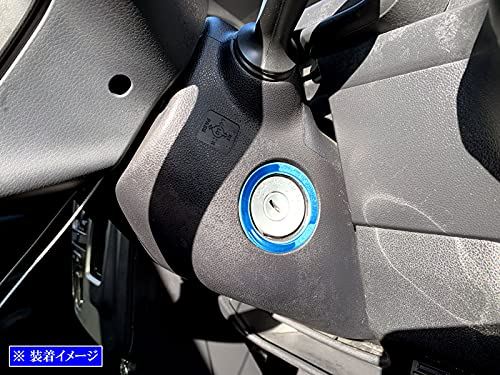 WES STOREのBRIGHTZ アトレーワゴン S321G S331G 後期 ステンレスキーシリンダーリング 青 【 INT-ETC-491 】 S321 S331 321 331 アトレー ワゴン 46693｜アングル2