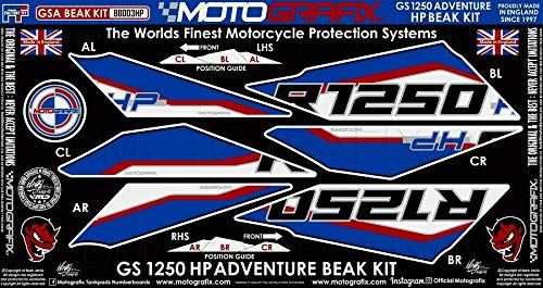 MOTOGRAFIX(モトグラフィックス) BEAK PROTECTION KIT BMW R1250GS Adventure(19-) (Rallye HP Special Edition) ホワイトwithブラック、レッド、ブルー&メタリックシルバー MT-BB003HP