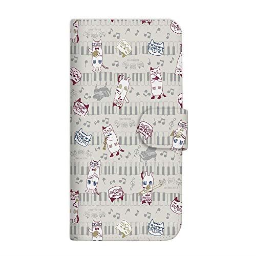 iPhone 12 ケース 手帳型 (489) クスグルジャパンvol34 ネコまるけ×音楽隊2 SC-3934-B/iPhone 12