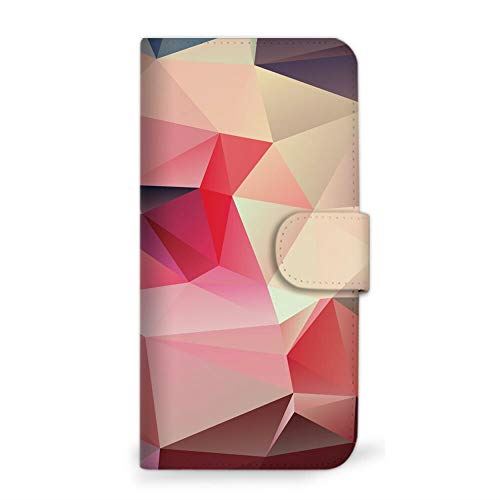 Xperia 10 II SO-41A ケース 手帳型 幾何学柄 パープル (485) SC-0081-PU/SO-41A