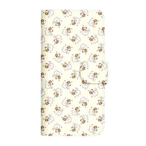 iPhone 12 mini ケース 手帳型 LINE スタンプ いけやけい デザイン (488) 手書きアニマル vol.2 ねこと花束 B SC-4160-B/iPhone 12 mini