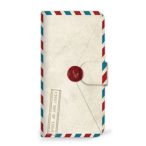 Galaxy A41 SCV48 ケース 手帳型 手紙 封筒 切手 A (491) SC-0231-A/SCV48