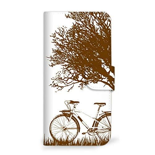 Galaxy A41 SCV48 ケース 手帳型 自転車 サイクリング ブラウン (491) SC-0213-BR/SCV48