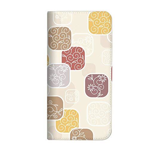 arrows Be4 F-41A ケース 手帳型 ベルトなし 花 花柄 花がら フラワー ブラウン (494) NB-0086-BR/F-41A