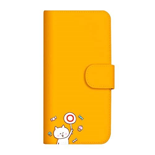 Galaxy A41 SC-41A ケース 手帳型 LINE スタンプ いけやけい デザイン (491) 手書きアニマル vol.17 マル C SC-4175-C/SC-41A