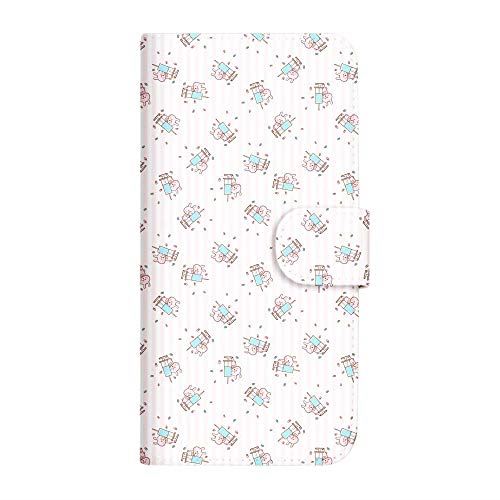 OPPO Reno3 5G A001OP ケース 手帳型 LINE スタンプ いけやけい デザイン (496) 手書きアニマル vol.14 おだいじに B SC-4172-B/A001OP