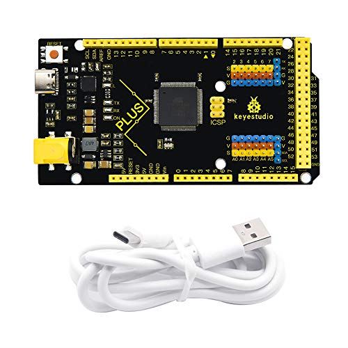 KEYESTUDIO 5V Mega 2560 R3 Plus マイコン ボード Type-C USB ケーブル スターターキット for Arduino アルドゥイーノ アルデュイーノ アルディーノ，1.5A出力