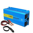 LVYUAN(リョクエン)インバーター 正弦波 12V 1000W 最大 2000W DC 12V(直流) AC100V(交流) 変換 AC コンセント×2、USBソケット×2 カーインバーター太陽光発電 災害対策 地震 ...