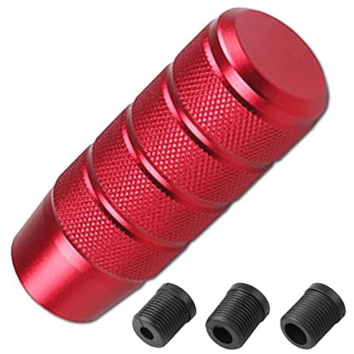 【VICHE CATT】 シフト ノブ 延長 アルミ 合金 アダプター 3種 付き MT AT 車用 汎用 カスタム トラック (レッド)