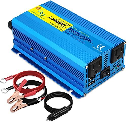 LVYUAN（リョクエン）インバーター 正弦波 12V 500W 最大 1000W DC 12V（直流） AC100V（交流） 変換 A..