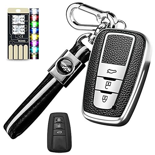 トヨタ キーケース シリコン TPU本革 トヨタ スマートキーケース トヨタ キーホルダー トヨタ キーケースカバー TOYOTA C-HR プリウス 50系 キーカバー 新型 カローラ RAV4 50系 カムリ70系 ...