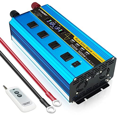 2022モデル IpowerBingo インバーター 正弦波 12V 2500W 最大 5000W リモコン機能付き DC 12V（直流） AC100V（交流） 変換 50HZ 60HZ AC ... 定格出力：2500W 正弦波