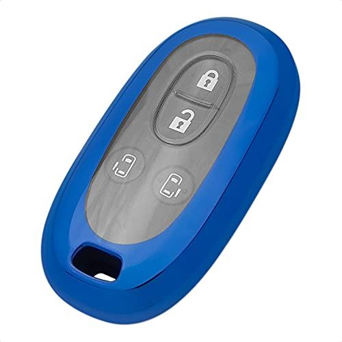 TANGSEN スズキ用 キーケース TPU キーケース SUZUKI MK32スペーシア/DA17エブリイ/HA25・HA36アルト/ワゴンR/パレット/ソリオなど キーカバー キーホルダー 4ボタン 汚れ 防止のサムネイル