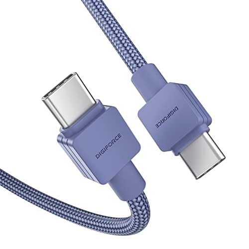 DIGIFORCE USB-C to usb-c ケーブル Type C オス PD対応ケーブル 100W 【3重編込の高耐久ナイロン素材】高速充電 データ転送 for MacBook／iPad Blue